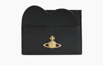 Vivienne Westwood Opio Saffiano Heart Card Holder Black