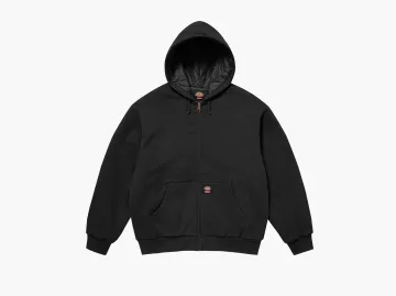 Supreme x Dickies Quilted Lined Zip Up Hooded Sweatshirt Black