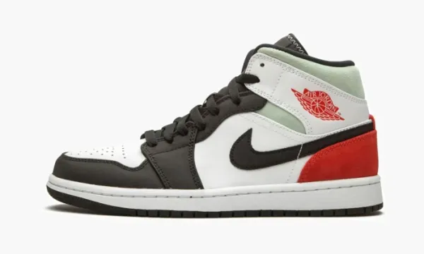 Air Jordan 1 Mid SE Red Grey Black Toe