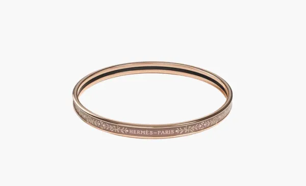 Hermès Enamel Bangles Unisex Rose Gold