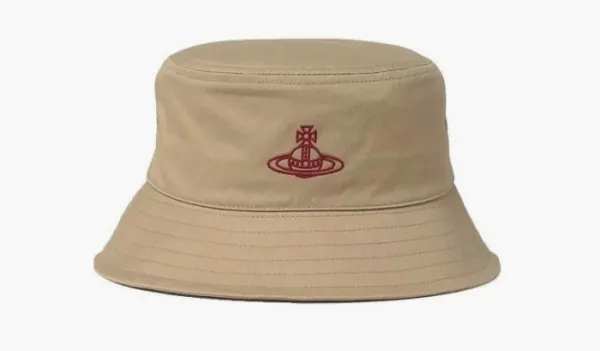 Vivienne Westwood Cotton Bucket Hat Beige
