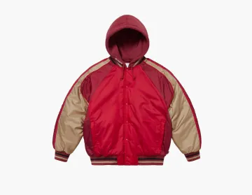 Supreme Hooded Stadium Jacket Red