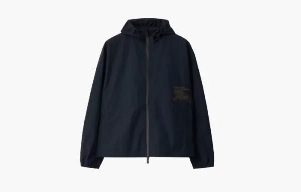 Burberry Nylon Cotton Hooded Jacket Indigo