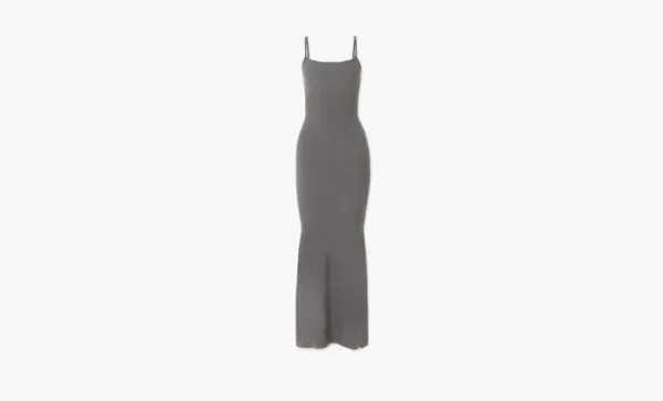 Skims Soft Lounge Long Slip Dress Gunmetal