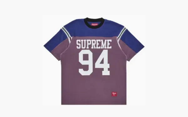 Supreme Split Short-Sleeve Football Top Purple