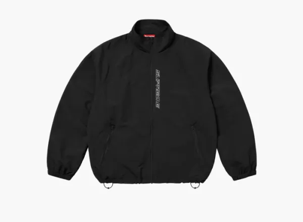 Supreme Contrast Zip Track Jacket Black