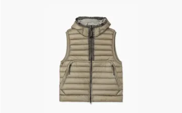 C.P. Company Goggles-Detail Padded Vest Brown