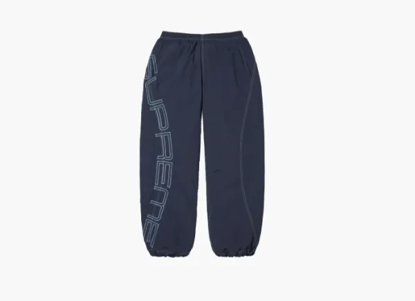 Supreme  Spellout Embroidered Track Pant Navy