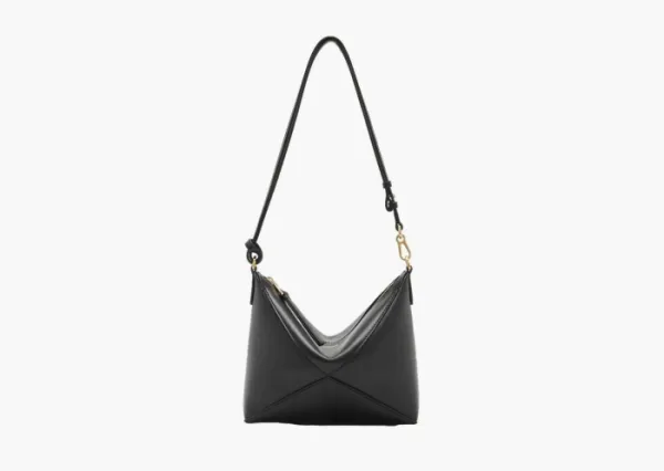 Loewe Puzzle Fold Pouch Shiny Nappa Calfskin Black