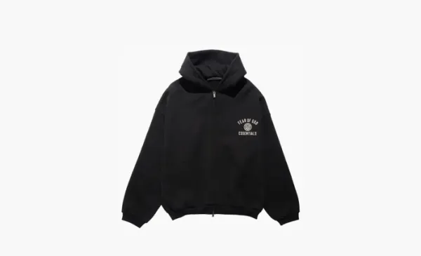 Fear of God Essentials Heavy Fleece Full Zip Hoodie Black