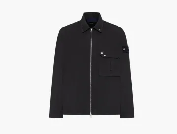 Stone Island Denim Research Overshirt Black