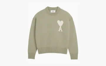 Ami Paris Ami De Coeur Sweater Green
