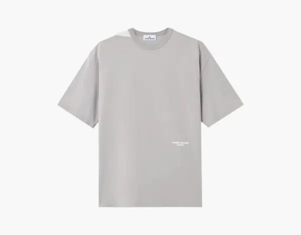 Stone Island Marina Combed Organic Cotton T-Shirt Gravel Gray