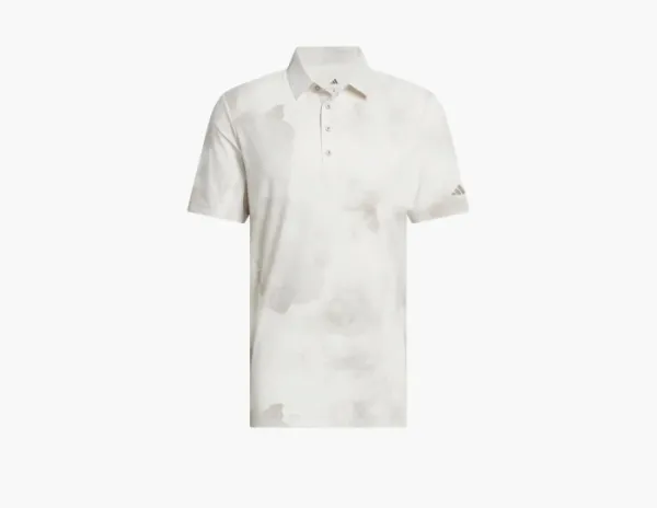 Adidas Ultimate 365 Printed Cool Feeling Tour Polo Shirt Putty Beige / White