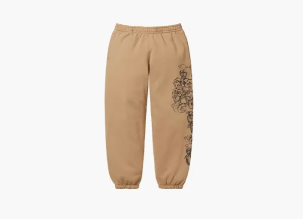 Supreme  Pitbulls Embroidered Sweatpant  Brown