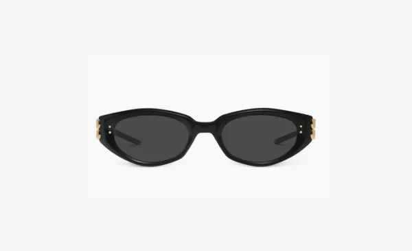 Gentle Monster Metal Acetate Cat's Eye Sunglasses Men's Black