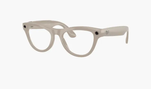 Ray-Ban Meta Skyler Sunglasses Shiny Chalky Gray / Transitions Sapphire (Size 52)