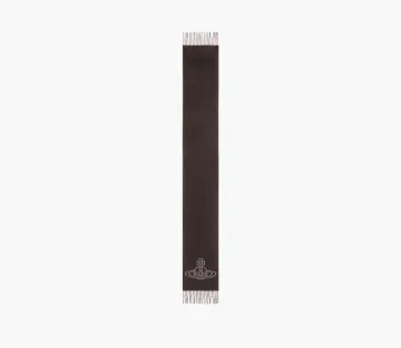 Vivienne Westwood Single Orb Double Scarf Brown