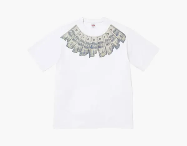 Supreme x MM6 Maison Margiela Money Short-Sleeve Top White