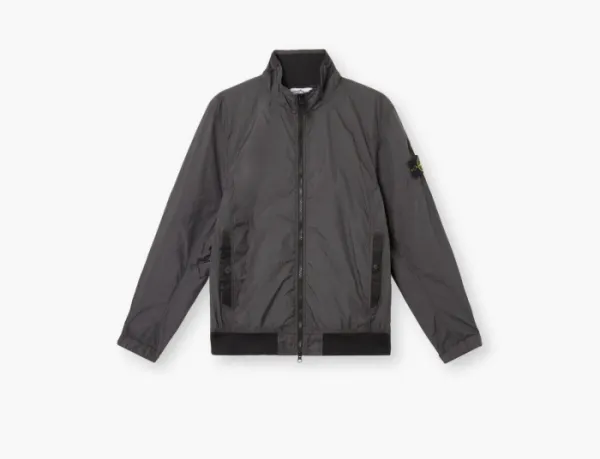 Stone Island Wind-Resistant Jacket with Anti-Drop and Mesh Lining Charcoal Grey