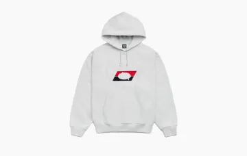 Stussy Double Stripe Embroidered Hoodie Grey