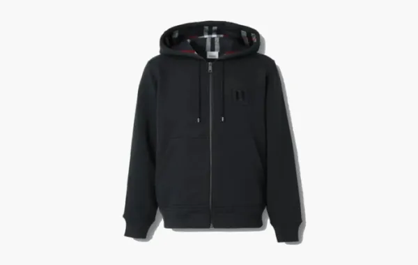 Burberry Letter Graphic Cotton Blend Hoodie Navy