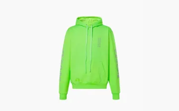 Chrome Hearts Vertical Logo Hooded Sweatshirt Neon Green