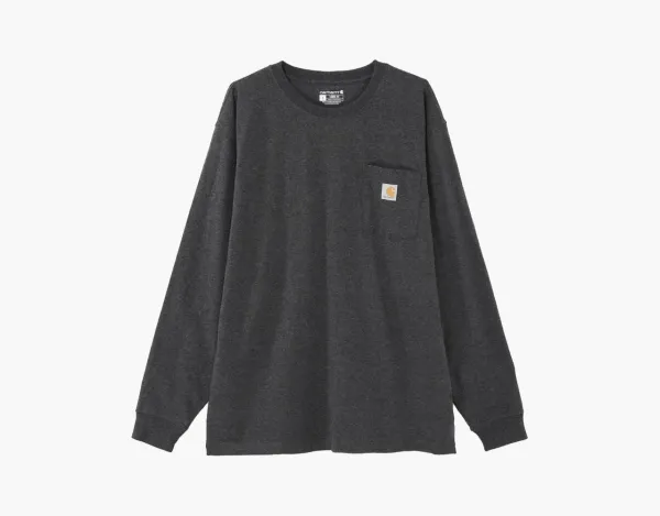 Carhartt K126 Pocket Long-Sleeve T-Shirt Charcoal