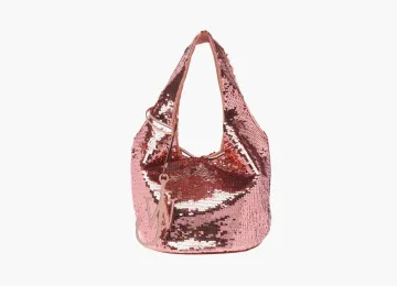 JW Anderson Mini Sequin Shopping Bag Nude/Pink