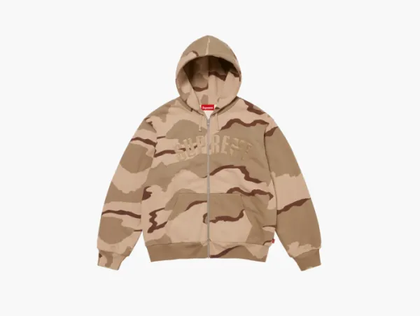 Supreme Arc Thermal Zip Up Hooded Sweatshirt Desert Camo