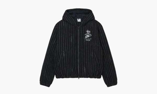 Nike X Stussy Striped Wool Jacket Black