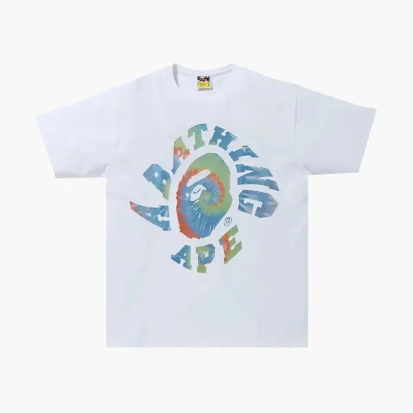 Bape Pigment Tie Dye Twist College Tee 'White/Sax'