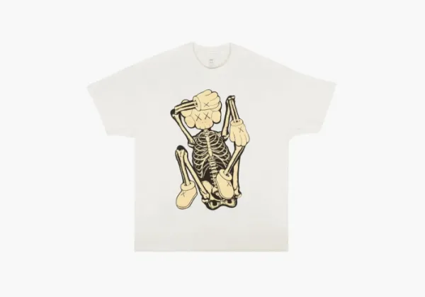 Kaws Skeleton New Fiction Bone T-Shirt White