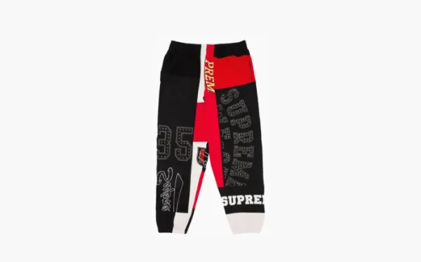 Supreme Patchwork Sweatpant Black