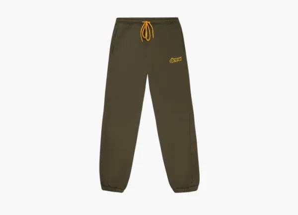 Drew House Letter Logo Series Knitted Sweatpants Midnight Olive