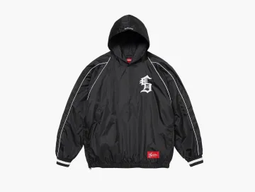 Supreme Hooded Warm Up Pullover Black