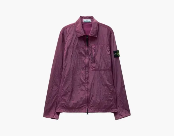 Stone Island Nylon Metal Watro-TC Overshirt Purple Grey