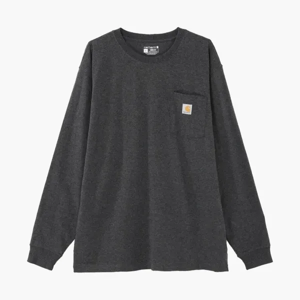 Carhartt K126 Pocket Long-Sleeve T-Shirt Charcoal