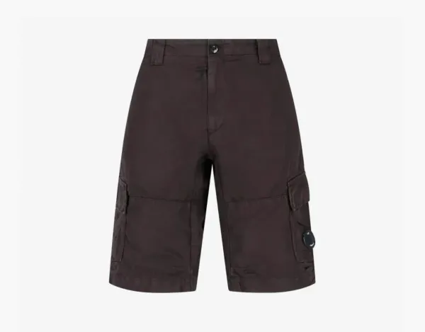 C.P. Company Stretch Sateen Cargo Shorts Brown