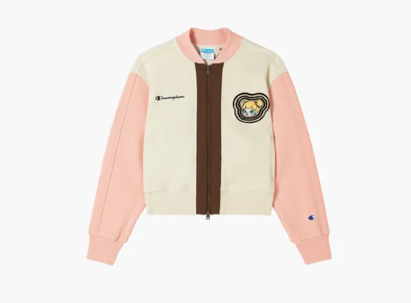 Champion x Pop Mart Bomber Jacket White/Pink