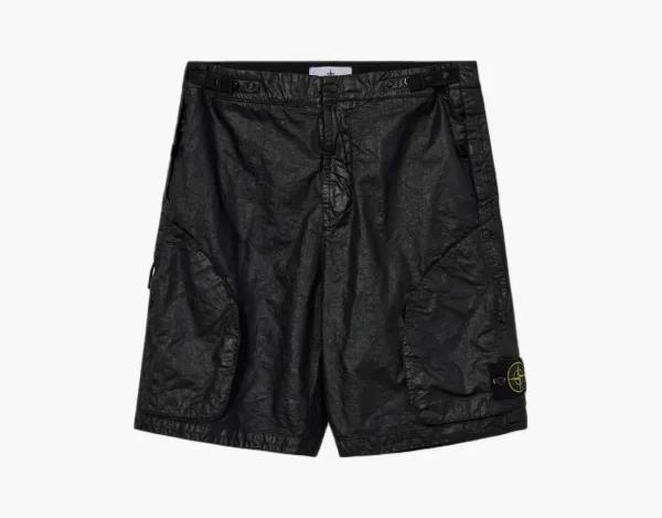 Stone Island Nylon Metal Watro-TC Cargo Shorts Black