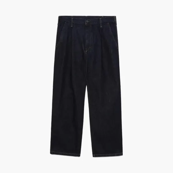 Carhartt WIP Wide Leg Pleated Jeans Indigo