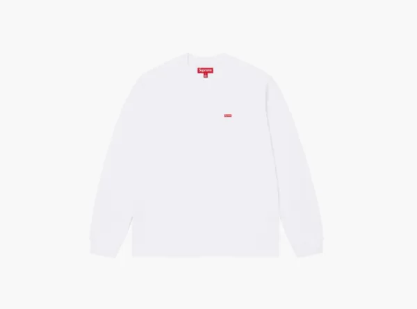 Supreme Small Box L/S Tee White