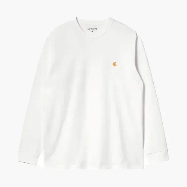 Carhartt WIP Chase Logo Long Sleeve Off-White