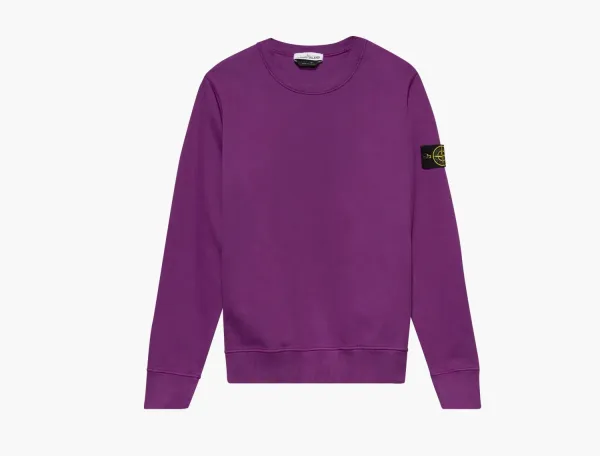 Stone Island Badge Logo Crewneck Magenta
