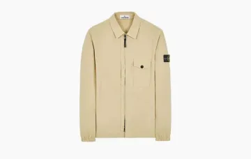 Stone Island Garment Dyed Zip Shirt Overshirt Yellow