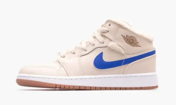 Air Jordan 1 Mid TD Fleece Pearl White