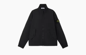 Stone Island Stand Сollar Jacket With Water- And Wind-Resistant Membrane Black