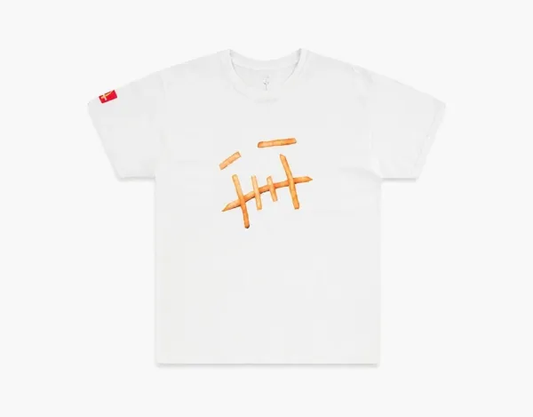 Travis Scott Cactus Jack Orange Scribble Logo Tee White