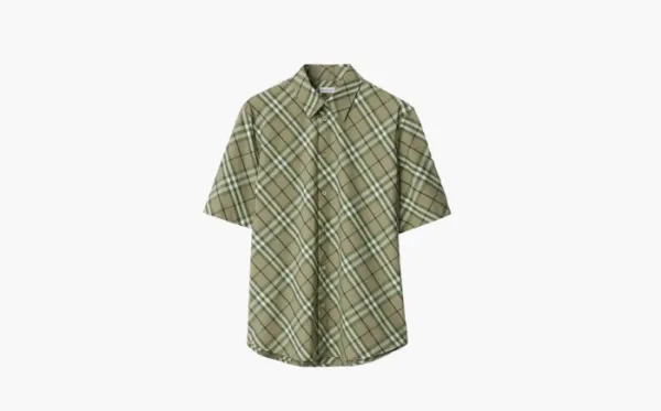 Burberry Check Cotton Shirt in Skylark Lark